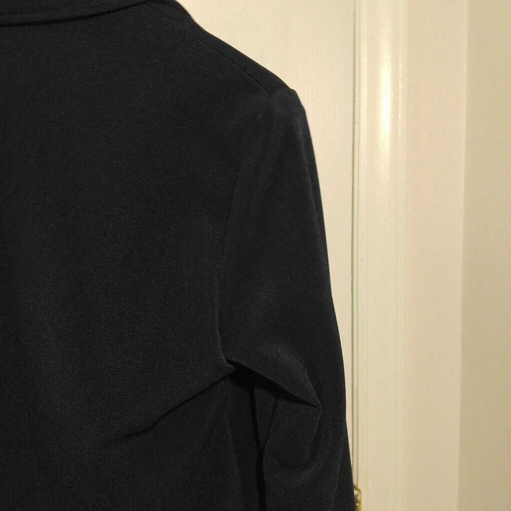 Chico's Size 1 Solid Navy Blazer Euc - image 8